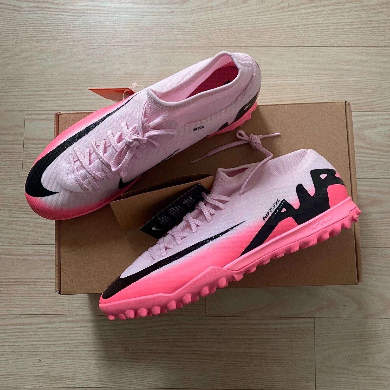 Nike Zoom Mercurial Vapor 15 PRO Turf Soccer Pink Womens
