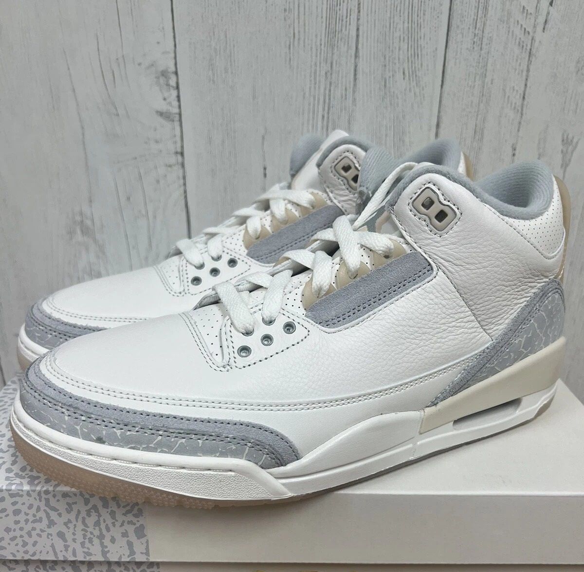 Air Jordan 3 Retro Craft Ivory White Womens Size