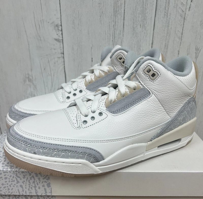 Air Jordan 3 Retro Craft Ivory White Womens Size