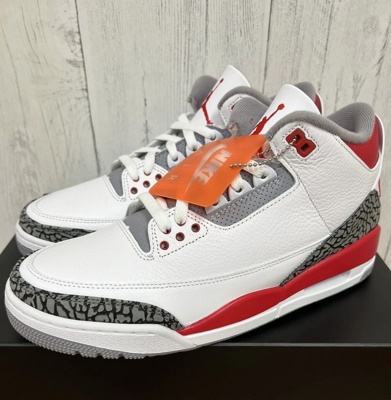 Air Jordan 3 Retro Fire Red Womens Size