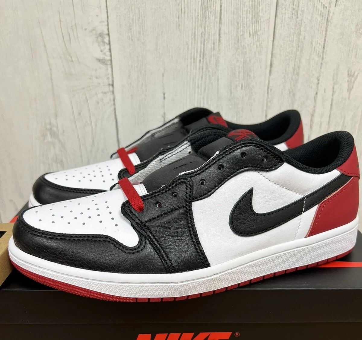 Air Jordan 1 Low OG Black Toe Womens Size