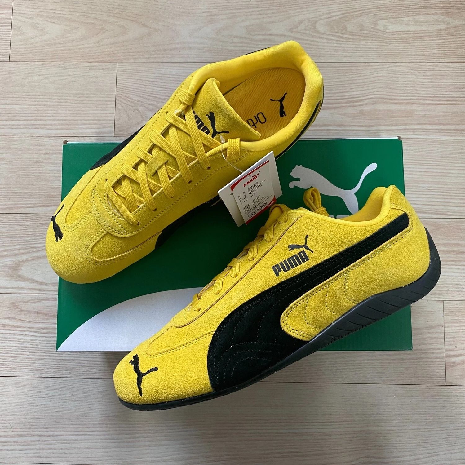 PUMA Speedcat OG Womens Sneakers Yellow Black
