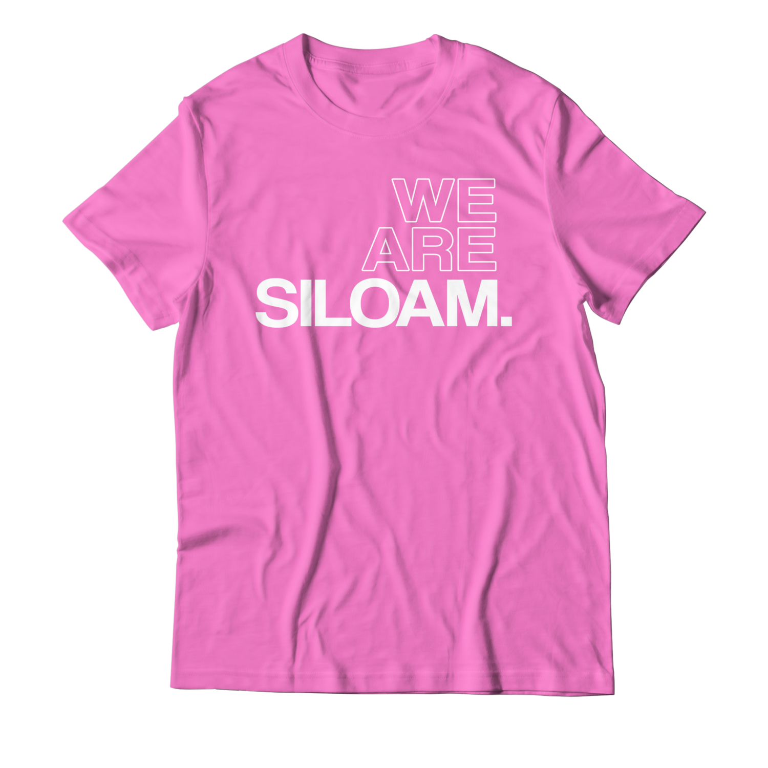 We Are Siloam T-shirt - Pink & White