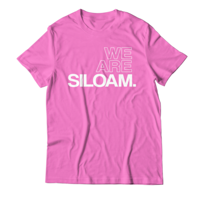 We Are Siloam T-shirt - Pink & White