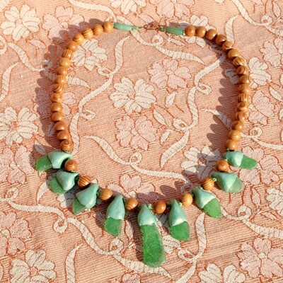 Handmade Unique Design Green Sea Glass Necklace
