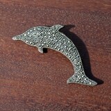 Vintage Solid Silver &amp; Marcasite Dolphin Brooch