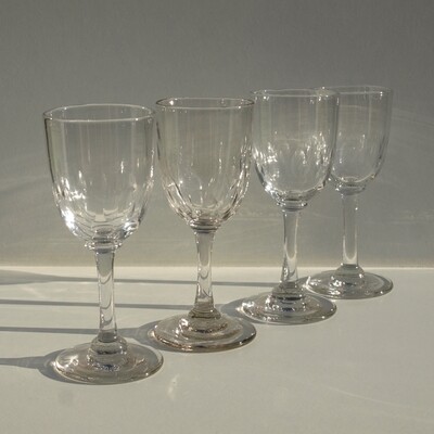 Set of Four Hand Blown Antique Drinking Glasses - Sherry?