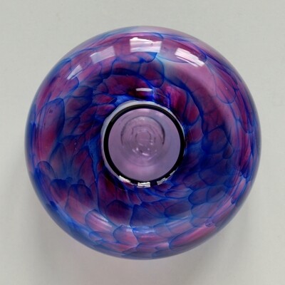 Michael Harris 'Heather' Art Glass Bowl Vase - Kerry Glass + Flame Pontil Mark