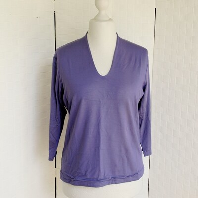 Ladies 3/4 Sleeve Purple Viscose Top by Penny Plain 16