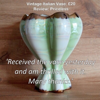 Green Italian vase