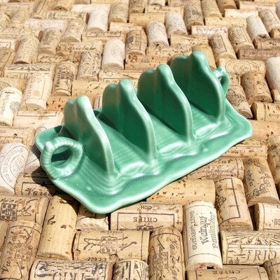 Vintage Green Ceramic Toast Rack