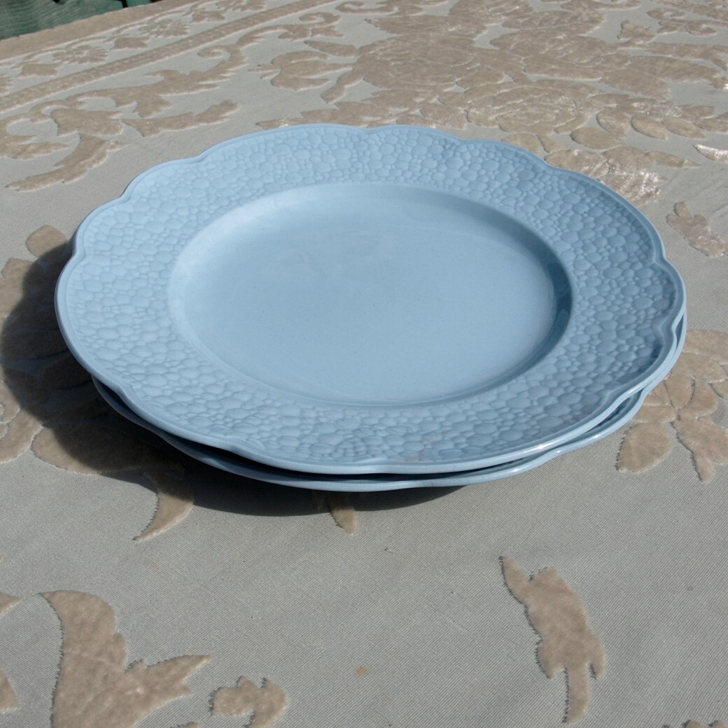 Pair of Meakin Celeste Duosol Blue Plates