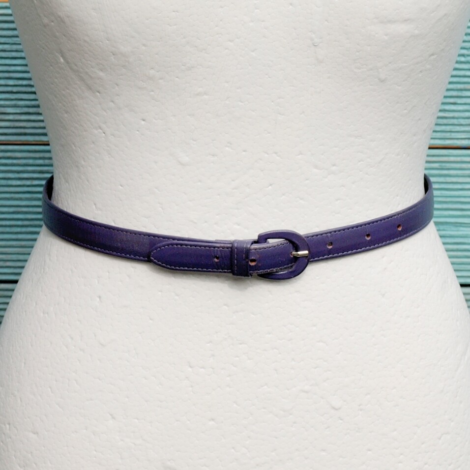 Ladies or Girls Vintage Purple Leather Jaeger Belt