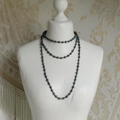 175cm Long Grey Pearl Necklace