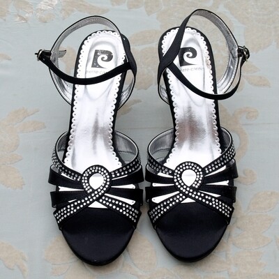Ladies Pierre Cardin Black Strappy Sandals 39-6