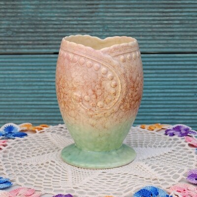 Vintage Pink & Green Sylvac 746 Vase