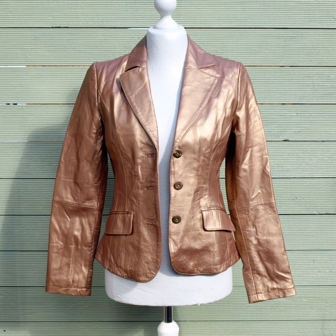 Ladies Copper Leather Jacket Size 10