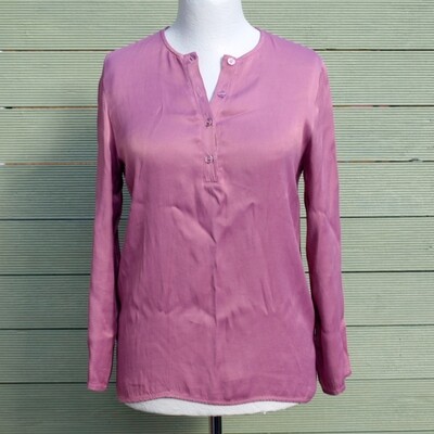 Ladies Italian Pink Viscose Long Sleeve Blouse by Le Streghe S