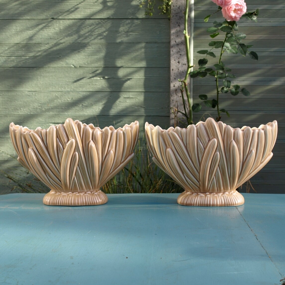 Vintage Pair of  Sylvac 2456 Hyacinth Mantle Vases