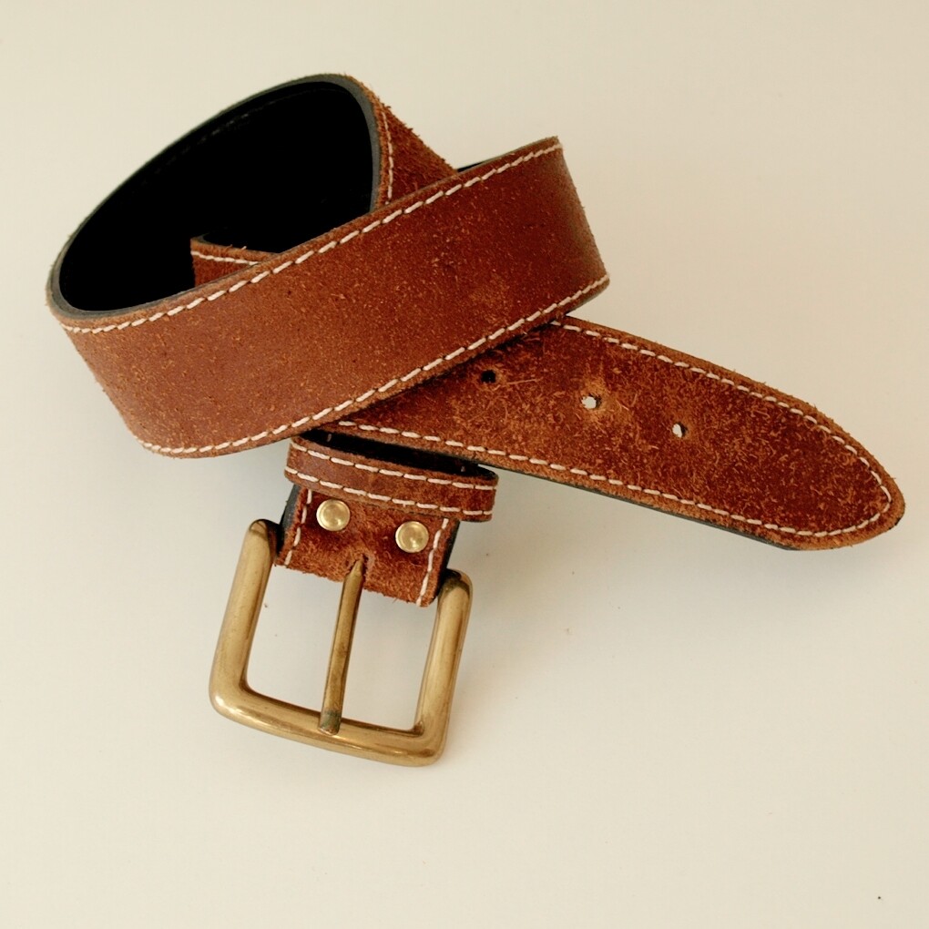 Boys Brown Leather Vintage Belt