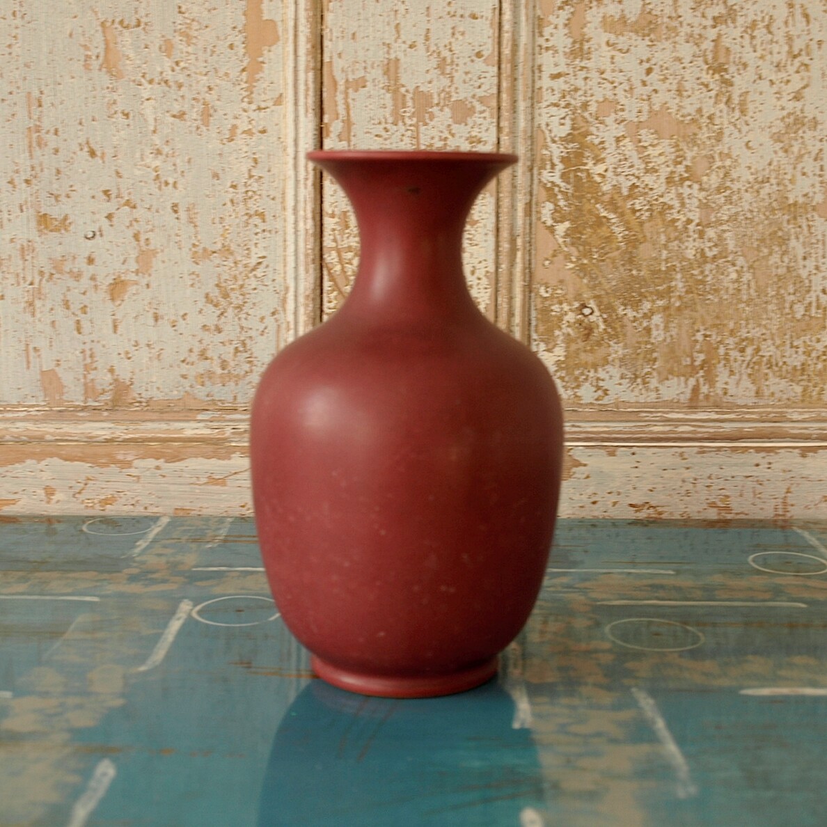 Antique Berry Red Stoneware Lovatts Langley Ware Vase