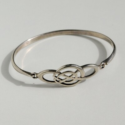 Ladies Solid 925 Silver Celtic Knot Bangle