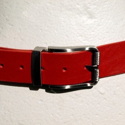 Ladies Red Leather Belt by Anthony Crown of Germany