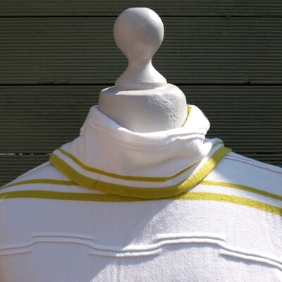 Ladies White &amp; Green Striped Emreco Summer Jumper - 16