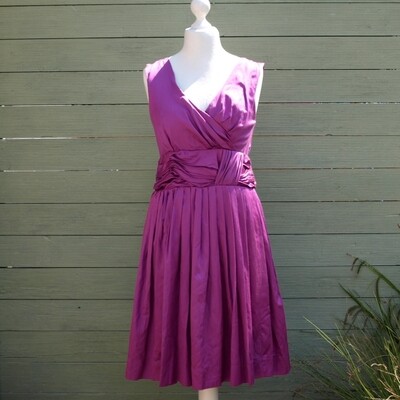 Ladies Pink Silk Summer Party Dress By Naughty - 14