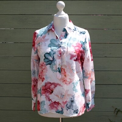 Monsoon Cotton & Silk Summer Tunic Shirt - 12