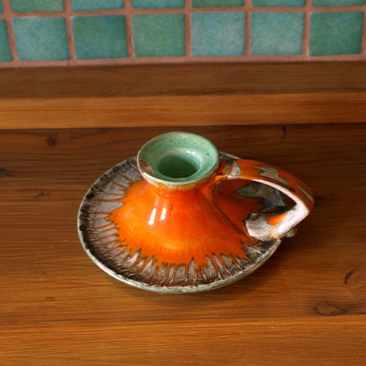 Vintage 30s Shelley Harmony Pottery Candlestick