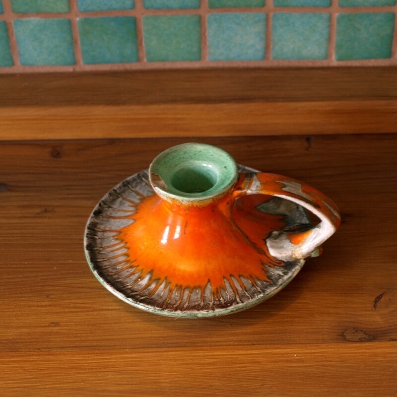 Vintage 30s Shelley Harmony Pottery Candlestick