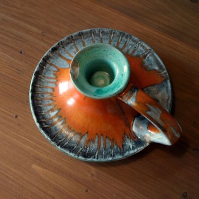 Vintage 30s Shelley Harmony Pottery Candlestick