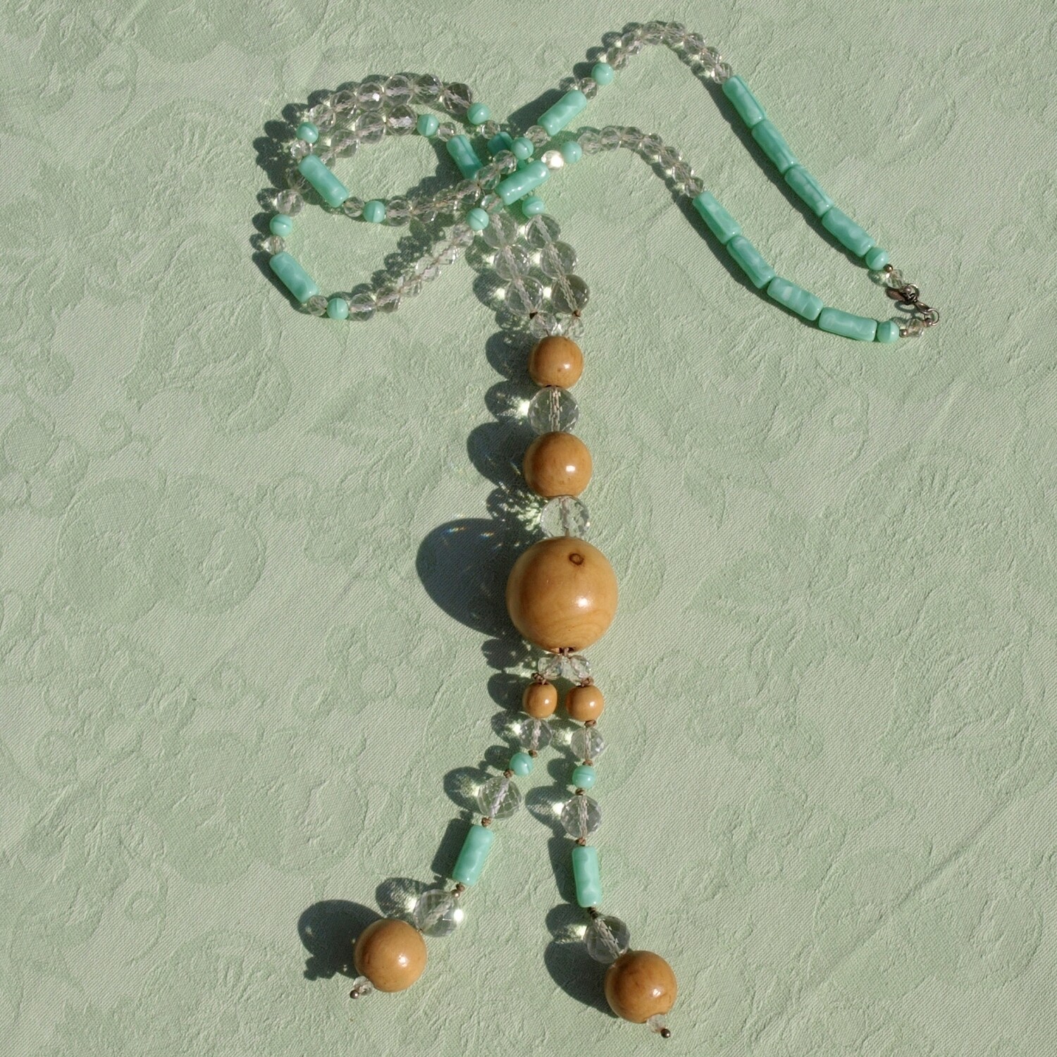 Long Necklace - Unique Design - Vintage Beads