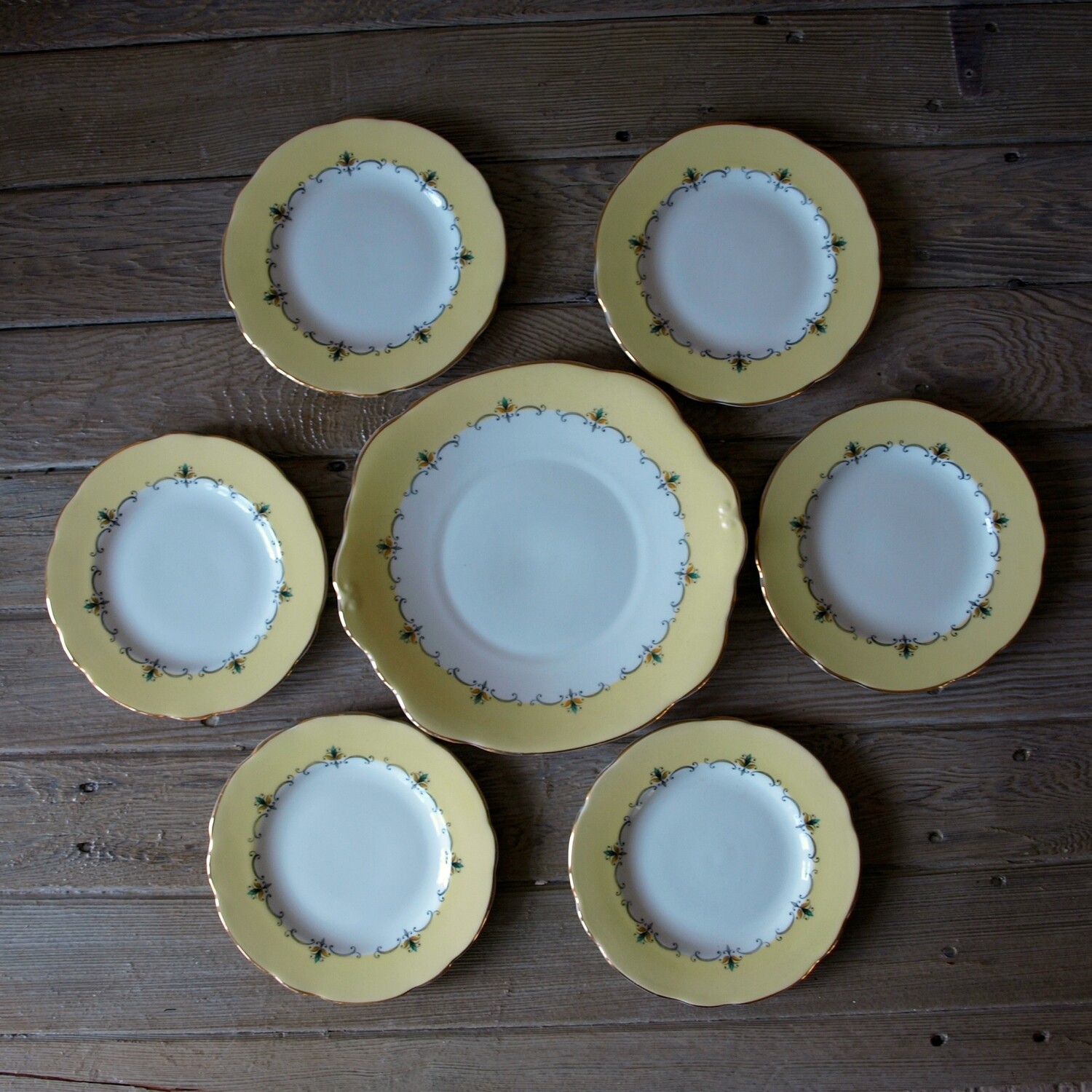 Yellow Duchess Fine Bone China Side Plates 