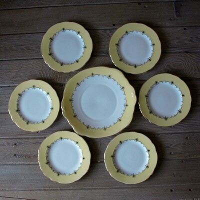 Yellow Duchess Fine Bone China Side Plates 