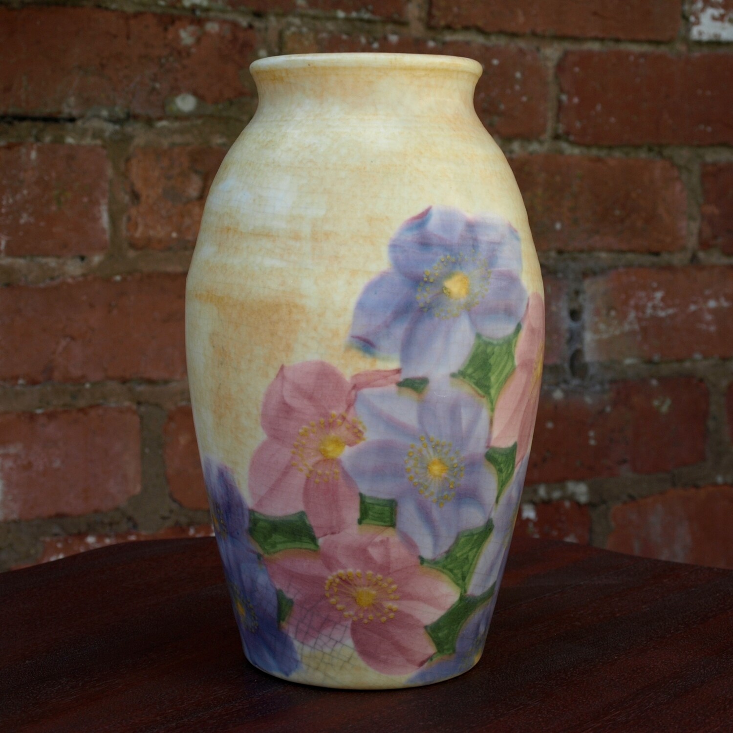 Vintage Yellow Floral Vase