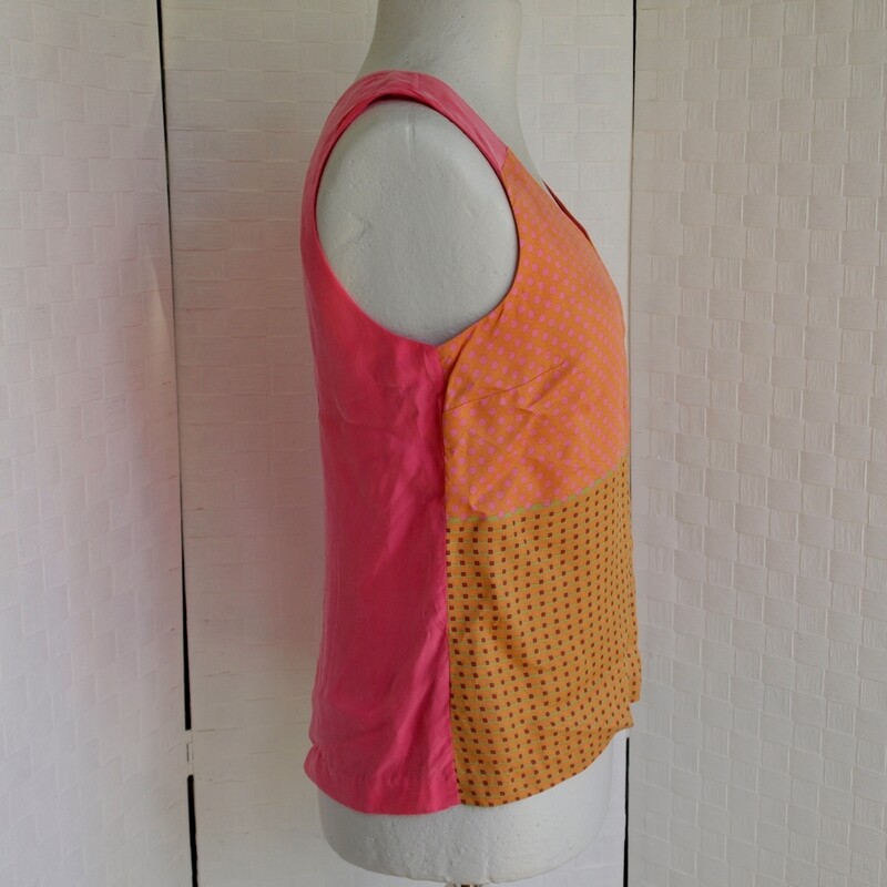 Nice Things Sleeveless Pink Cupro Viscose Top Size 42