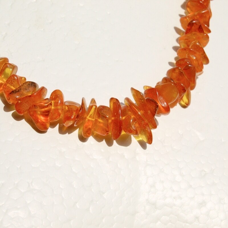 Long &amp; Chunky Graduated Baltic Amber Necklace