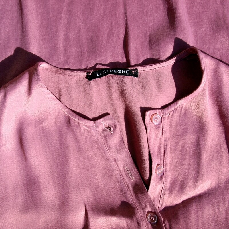 Italian Pink Viscose Long Sleeve Blouse by Le Streghe S