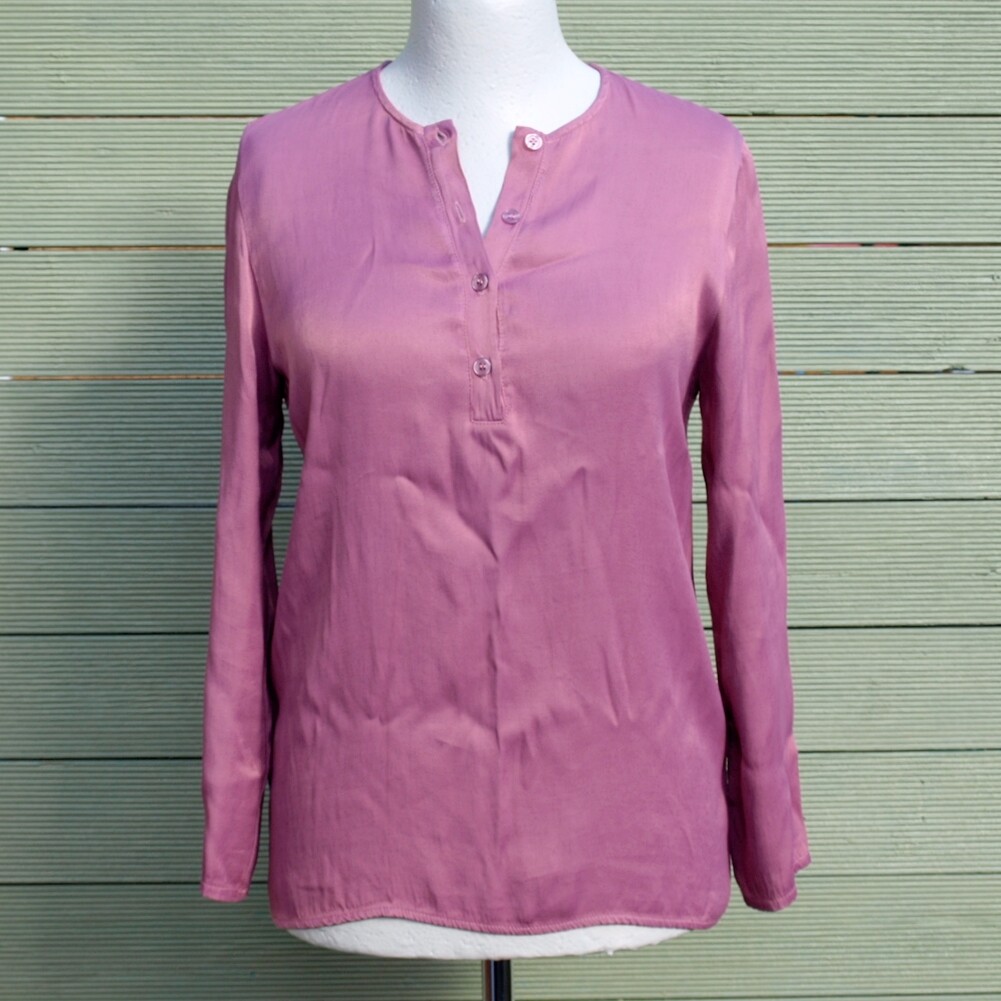 Italian Pink Viscose Long Sleeve Blouse by Le Streghe