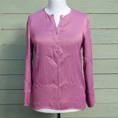 Italian Pink Viscose Long Sleeve Blouse by Le Streghe