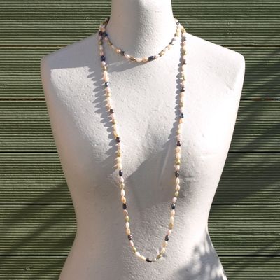Long Flapper Length Hand Knotted Pearl Necklace