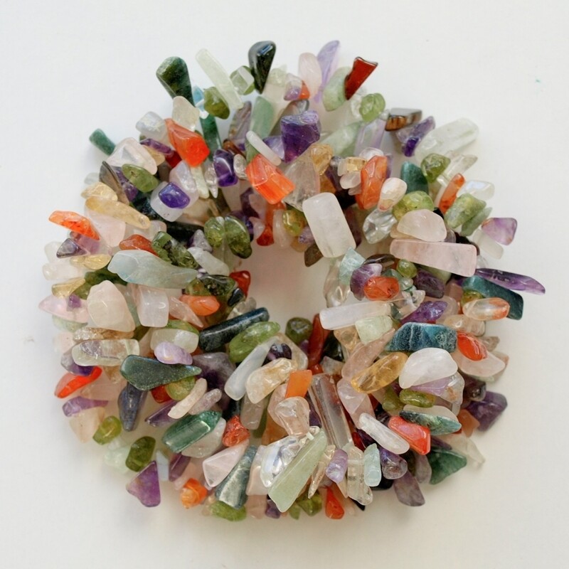 Gemstone Chip 90cm Long Necklace