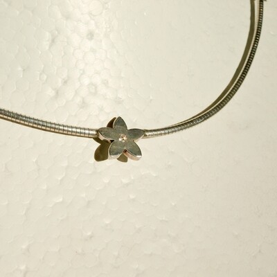 Solid Silver &amp; Diamond Necklace - Birmingham 31g
