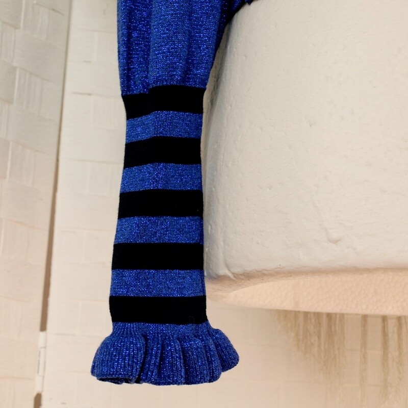 Ladies Royal Blue Metallic Jumper by Yas Size XS-S