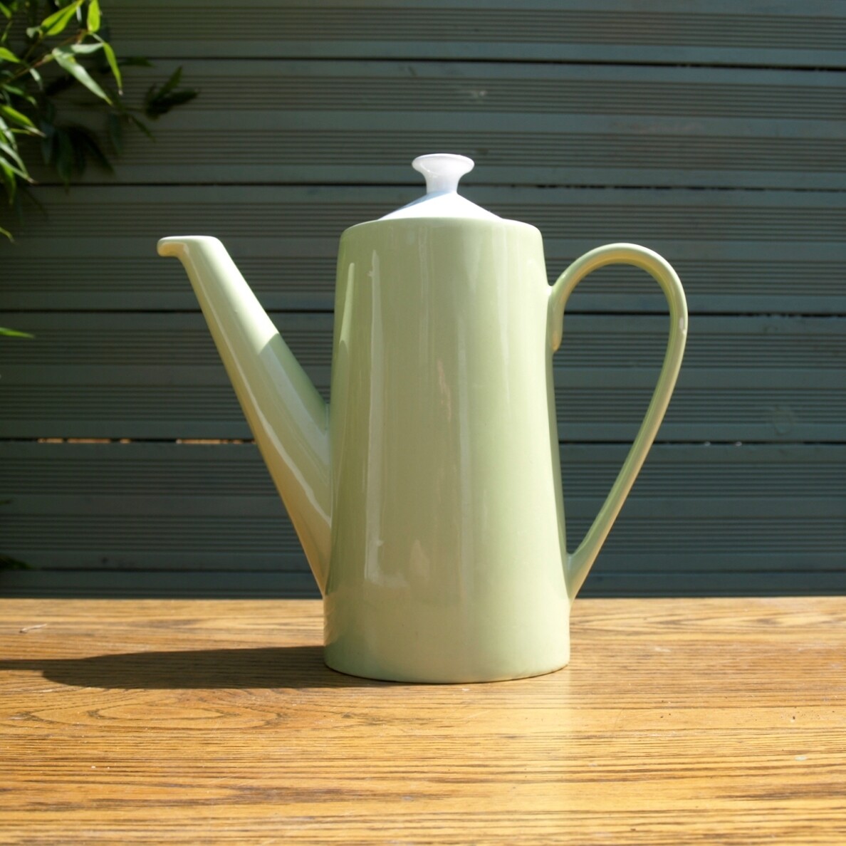 Vintage Green Bone China Johnson Bros Coffee Pot