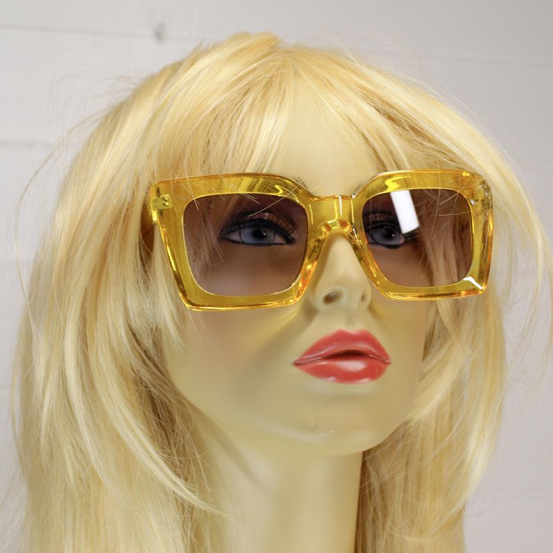 Eco-Friendly Large Yellow Recycled Plastic Sunglasses