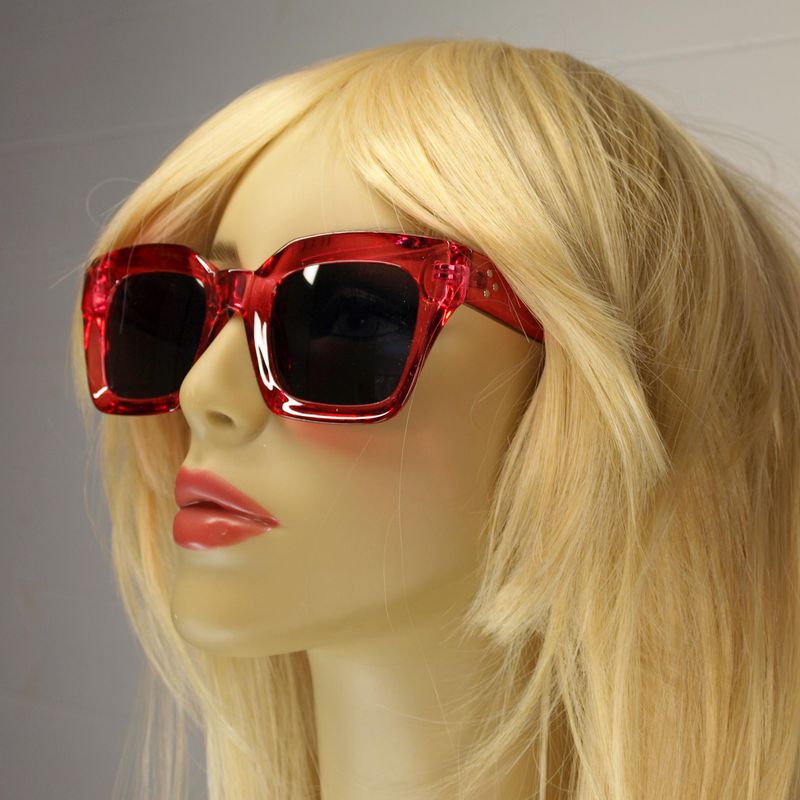 Eco-Friendly Red-Pink Recycled Plastic Sunglasses