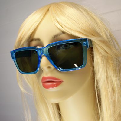 Unisex Bright Blue Recycled Plastic Sunglasses